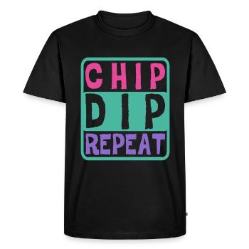Chip Dip Repeat 7 - T-shirt Premium bio Homme - noir - Devant - Nico (187cm)