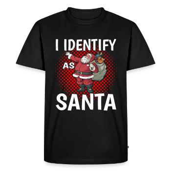 I Identify As Santa 17 - Men's Premium Organic T-Shirt - black - Front - Nico (187cm)