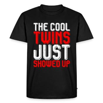 The Cool Twins Just Showed Up 25 - Men's Premium Organic T-Shirt - black - Front - Nico (187cm)