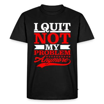 Je n’arrête plus mon problème - T-shirt Premium bio Homme - noir - Devant - Nico (187cm)