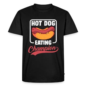 Champion mangeur de hot-dogs 13 - T-shirt Premium bio Homme - noir - Devant - Nico (187cm)