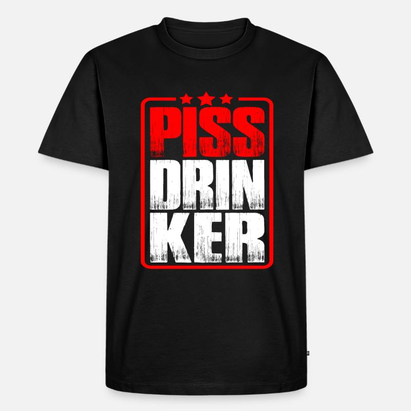 Piss Drinker 32 - Männer Premium Bio T-Shirt - Schwarz