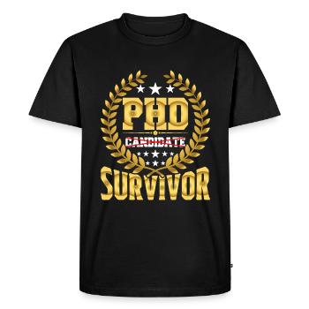 Candidat au doctorat Survivant 8 - T-shirt Premium bio Homme - noir - Devant - Nico (187cm)