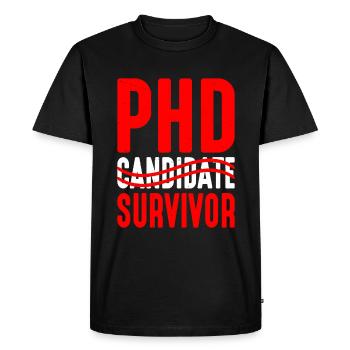 Candidat au doctorat Survivant 9 - T-shirt Premium bio Homme - noir - Devant - Nico (187cm)