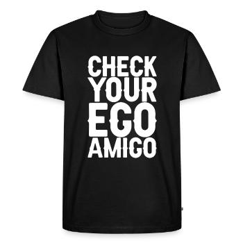 Vérifiez votre Ego Amigo - T-shirt Premium bio Homme - noir - Devant - Nico (187cm)