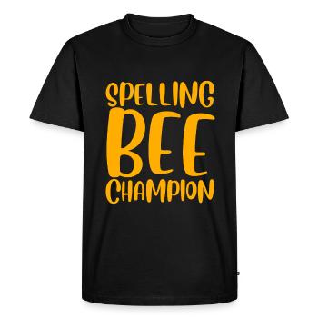 Orthographe Bee Champ - T-shirt Premium bio Homme - noir - Devant - Nico (187cm)