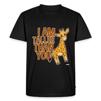 I Am Taller Than You 4 - Men's Premium Organic T-Shirt - black - Front - Nico (187cm)