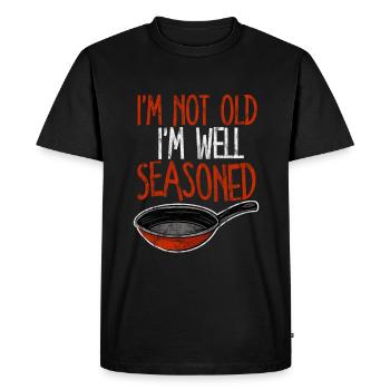 Je ne suis pas vieux Je suis bien assaisonné 3 - T-shirt Premium bio Homme - noir - Devant - Nico (187cm)