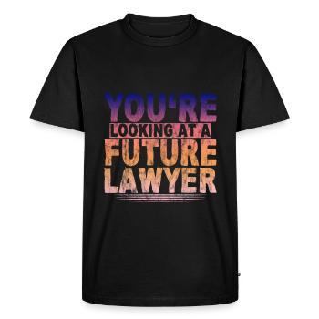 Vous cherchez un futur avocat 3 - T-shirt Premium bio Homme - noir - Devant - Nico (187cm)
