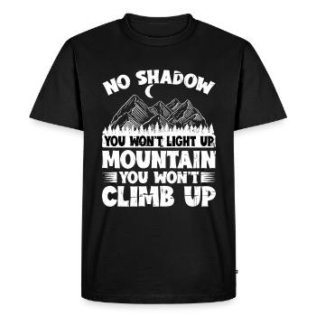 Pas d’ombre que vous n’éclairerez pas 4 - T-shirt Premium bio Homme - noir - Devant - Nico (187cm)