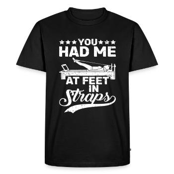 Tu m’avais aux pieds dans les sangles 14 - T-shirt Premium bio Homme - noir - Devant - Nico (187cm)