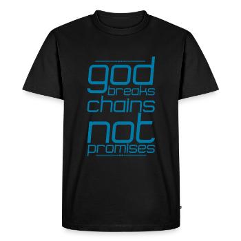 Dieu brise les chaînes, pas les promesses 4 - T-shirt Premium bio Homme - noir - Devant - Nico (187cm)
