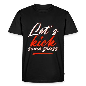 Donnons un coup de pied à l’herbe 4 - T-shirt Premium bio Homme - noir - Devant - Nico (187cm)