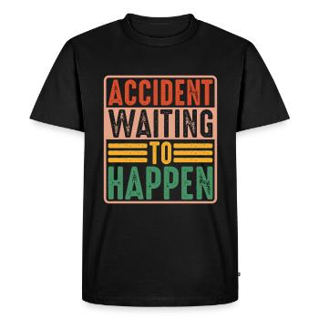 Accident en attente 5 - T-shirt Premium bio Homme - noir - Devant - Nico (187cm)