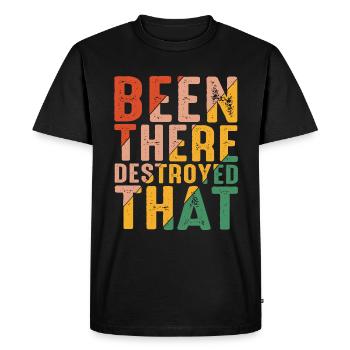 Été là détruit que 8 - T-shirt Premium bio Homme - noir - Devant - Nico (187cm)
