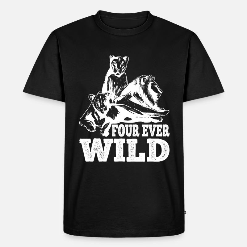 Four Ever Wild 45 - Männer Premium Bio T-Shirt - Schwarz