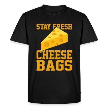 Stay Fresh Cheese Bags 33 - Men's Premium Organic T-Shirt - black - Front - Nico (187cm)