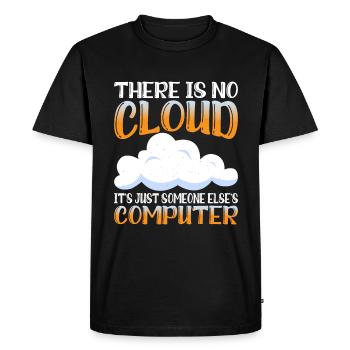 There Is No Cloud, It's Just Someone's Computer 15 - Men's Premium Organic T-Shirt - black - Front - Nico (187cm)