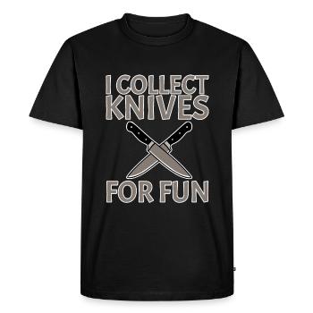 I Collect Knives For Fun 2 - Men's Premium Organic T-Shirt - black - Front - Nico (187cm)