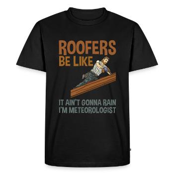 Il ne va pas pleuvoir, je suis météorologue 4 - T-shirt Premium bio Homme - noir - Devant - Nico (187cm)