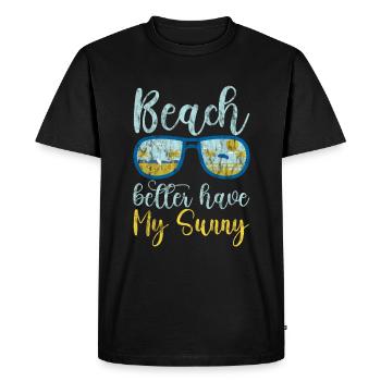 Beach Better Have My Sunny 3 - Men's Premium Organic T-Shirt - black - Front - Nico (187cm)