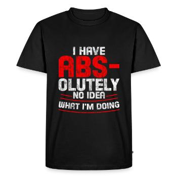 Je n’ai absolument aucune idée de ce que je fais 3 - T-shirt Premium bio Homme - noir - Devant - Nico (187cm)