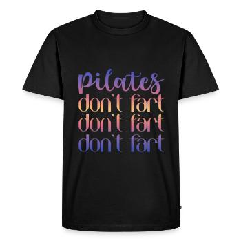 Pilates Ne pète pas Ne pète pas Ne pète pas - T-shirt Premium bio Homme - noir - Devant - Nico (187cm)