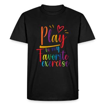 Le jeu est mon exercice préféré 4 - T-shirt Premium bio Homme - noir - Devant - Nico (187cm)