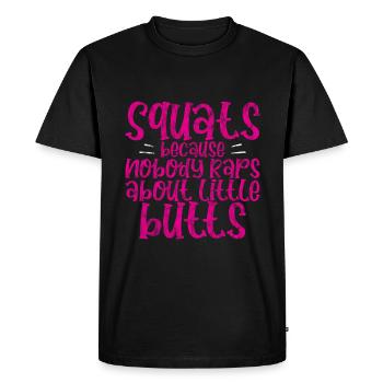 Squats parce que personne ne rappe sur Little Butts 3 - T-shirt Premium bio Homme - noir - Devant - Nico (187cm)