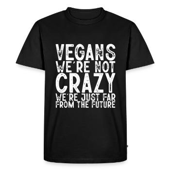 Végétaliens, nous sommes loin du futur 4 - T-shirt Premium bio Homme - noir - Devant - Nico (187cm)