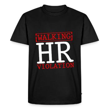 Walking Hr Violation - Men's Premium Organic T-Shirt - black - Front - Nico (187cm)