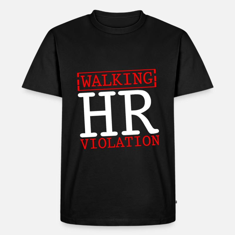 Walking Hr Violation - Männer Premium Bio T-Shirt - Schwarz