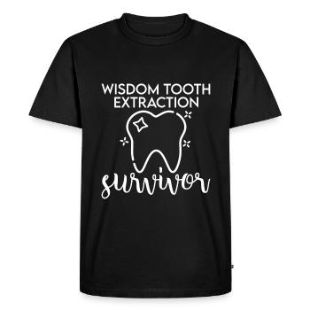 Wisdom Tooth Extraction Survivor 2 - Men's Premium Organic T-Shirt - black - Front - Nico (187cm)