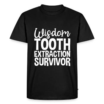 Wisdom Tooth Extraction Survivor - Men's Premium Organic T-Shirt - black - Front - Nico (187cm)