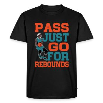 Passez, allez chercher des rebonds 3 - T-shirt Premium bio Homme - noir - Devant - Nico (187cm)