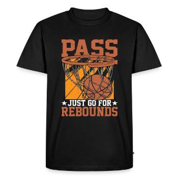 Passez, allez juste chercher des rebonds - T-shirt Premium bio Homme - noir - Devant - Nico (187cm)