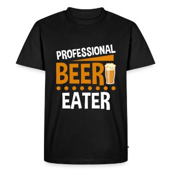 Professional Beer Eater 2 - Men's Premium Organic T-Shirt - black - Front - Nico (187cm)