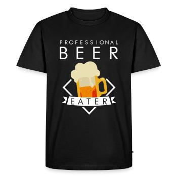 Professional Beer Eater 4 - Men's Premium Organic T-Shirt - black - Front - Nico (187cm)
