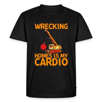 Wrecking Homes est mon Cardio 2 - T-shirt Premium bio Homme - noir - Devant - Nico (187cm)
