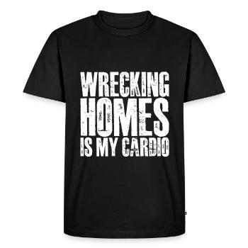 Wrecking Homes est mon Cardio 3 - T-shirt Premium bio Homme - noir - Devant - Nico (187cm)