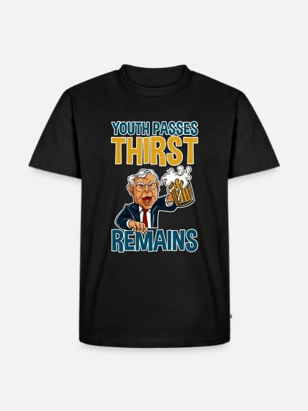 Youth Passes Thirst Remains 4 - Men's Premium Organic T-Shirt - black
