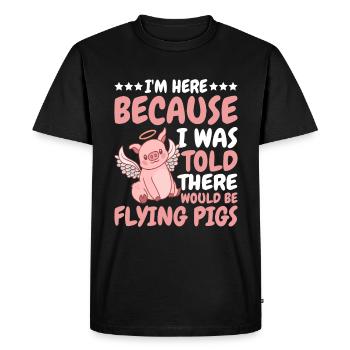 On m’a dit qu’il y aurait des cochons volants 10 - T-shirt Premium bio Homme - noir - Devant - Nico (187cm)