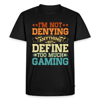 Mais définir trop de jeu 9 - T-shirt Premium bio Homme - noir - Devant - Nico (187cm)