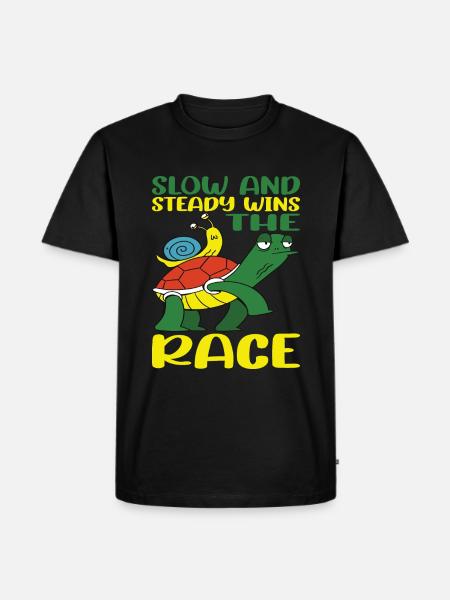 Slow And Steady Wins The Race 4 - Men's Premium Organic T-Shirt - black