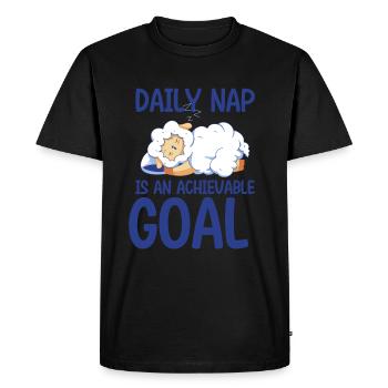 Daily nap is an achievable goal 2 - Men's Premium Organic T-Shirt - black - Front - Nico (187cm)