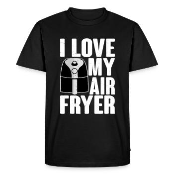 I Love My Air Fryer 4 - Men's Premium Organic T-Shirt - black - Front - Nico (187cm)