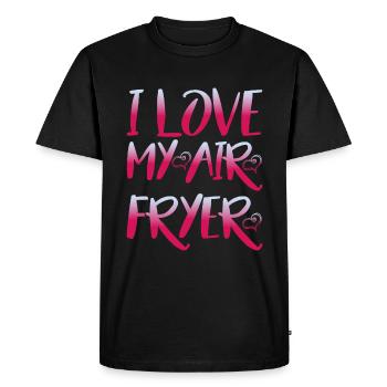 I Love My Air Fryer 6 - Men's Premium Organic T-Shirt - black - Front - Nico (187cm)