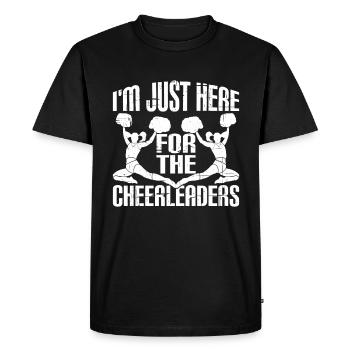 Je suis juste là pour les pom-pom girls 10 - T-shirt Premium bio Homme - noir - Devant - Nico (187cm)