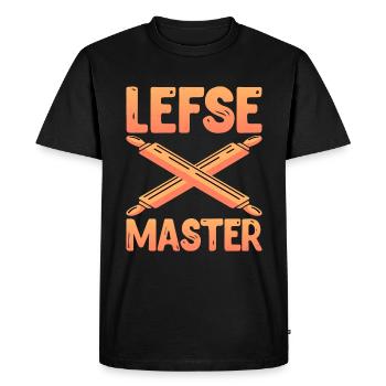 Lefse Master 16 - Men's Premium Organic T-Shirt - black - Front - Nico (187cm)