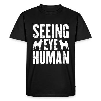 Seeing Eye Human 24 - Men's Premium Organic T-Shirt - black - Front - Nico (187cm)
